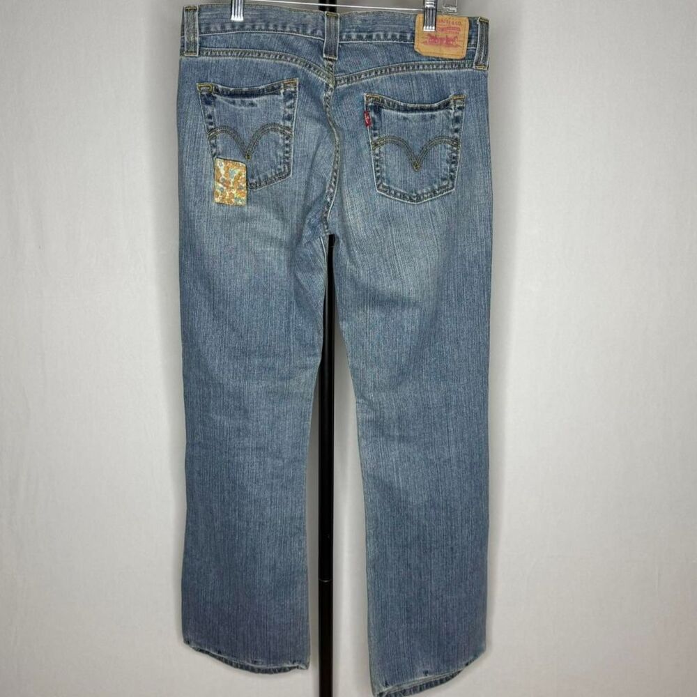 Levi's Slouch Bootcut Patchwork Jeans Size 9 - image 2